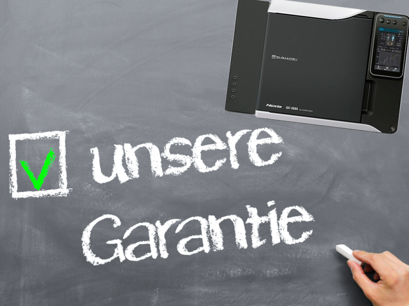 Kreidetafel mit Beschriftung - Unsere Garantie